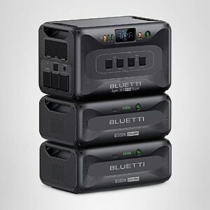 BLUETTI Apex 300 Solar Generator & 2 B300K, 8294.4Wh LFP Battery Backup $3399