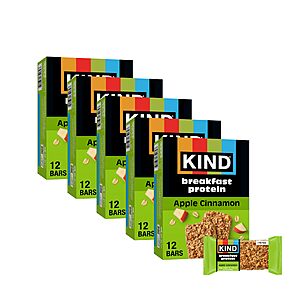 S&S KIND Breakfast Protein Bars, Apple Cinnamon, 8g Protein, Gluten Free, 30 ct for $18.92