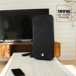 Altec Lansing - Portable Bluetooth Speaker, 180W RMS, Deep Bass Subwoofer $79.99