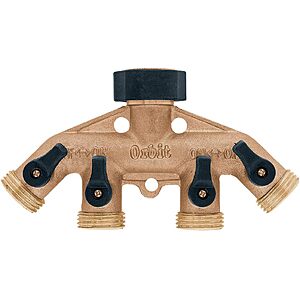 Orbit 4-Outlet 3/4" Brass Hose Faucet Manifold $6.60