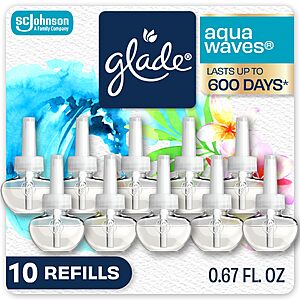 [Prime] $15.19: Glade PlugIns Air Freshener Refills, Aqua Waves, 10 Count