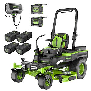 Greenworks 80V 54" MaximusZ Zero Turn Riding Lawn Mower, (2) 16.0Ah + (4) 6.0Ah Batteries and 1.5kW Fast Charger $5499.99