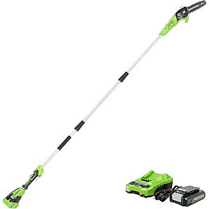 Greenworks 24V 8" Cordless Polesaw (Great For Pruning and Trimming Branches / 125+ Compatible Tools), 2.0Ah Battery and Charger Included $99.99