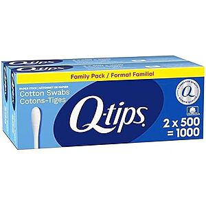 $5.96* | 2-Pack 500-Count Q-tips Cotton Swabs at Amazon