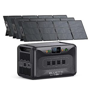 BLUETTI Apex 300 Solar Generator & 3x200W Solar Panel 2764.8Wh LFP Battery $2249