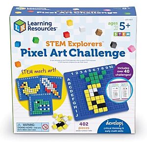 [Prime] $9.99* | 402-Piece Learning Resources STEM Explorers Pixel Art Challenge Learning Toy at Amazon