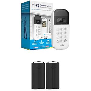 [Prime] $44.98* | myQ Smart Garage Door Video Keypad + Rechargeable Battery + 10% Back w/ Prime Visa Card at Amazon