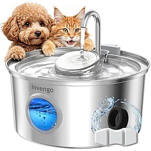 [Prime] $16.99* | 3.2L Invengo Stainless Steel Faucet-Style Pet Water Fountain at Amazon