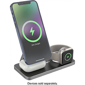 Energizer 3-in-1 15W MagSafe/Qi2 Wireless Charging Station for Phone, AirPods & Apple Watch (Black) $17.49 + Free Shipping