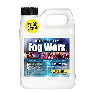 Prime- FogWorx Extreme High Density Fog Juice - Quart – 32 Fluid Ounces of Long Lasting, High Output, Odorless Water Based Machine Fluid for 400 to 1500 Watt Machines $15.19