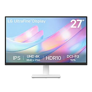 [Prime] 27" LG UltraFine 27US500-W 3840x2160 4K UHD IPS Monitor (White) $170.05 + Free Shipping