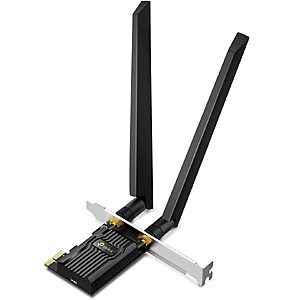 TP-Link Archer TXE72E WiFi 6E AXE5400 PCIe WiFi Card w/ Intel AX210 & Bluetooth 5.3 $34.95 + Free Shipping w/ Prime or on $35+