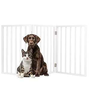 54" x 24" 3-Panel Freestanding Wood & Metal Pet Gate (White) $16.99 + Free Shipping w/ Prime or on $35+