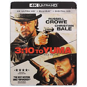 3:10 to Yuma 4K Ultra HD [Blu-ray + Digital HD] $13.49 or Blu Ray $5.49