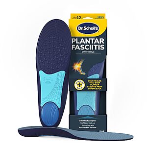 Dr. Scholl's Plantar Fasciitis Relief Arch Support Orthotic Insoles for Men $8.72 w/ S&S + Free Shipping w/ Prime or on $35+