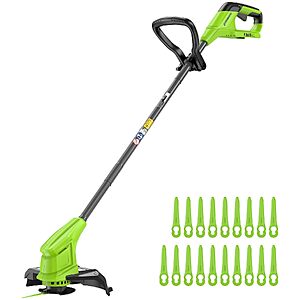 Greenworks 24V 10 in Cordless String Trimmer, 20 Blades, Tool Only $59.99 + Free Shipping