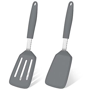 2-Pack POTWIY 13" Silicone Spatula Set (Gray) $6.85 + Free Shipping w/ Prime or on $35+