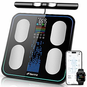 ZenVid Smart Scale for Body Weight 8-Electrode Dual-Frequency BIA Digital $40.88