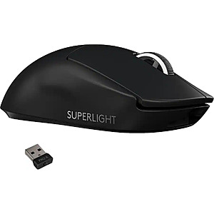 Logitech PRO X Superlight Wireless Optical Gaming Mouse w/ HERO 25K Sensor (Black) $69.99 + Free Store Pickup at Best Buy
