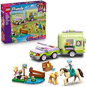 $17.99 | 279-Piece LEGO Friends: Horseback Riding - Horse & Baby Foal Trailer (42695, 2026) at Amazon