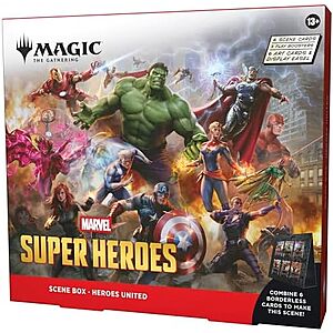[AC] $24.61* | Magic: The Gathering: Marvel Super Heroes Scene Box (Heroes United) at Amazon