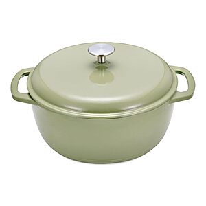 7.3-Qt Amazon Basics Enameled Cast Iron Dutch Oven w/ Lid (Olive) $33.59 + Free Shipping w/ Prime or on orders over $35