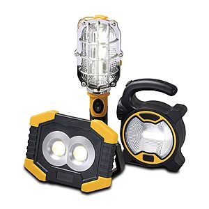 Car and Driver 3-Pack LED Utility Work Light Set $10 + Free Shipping