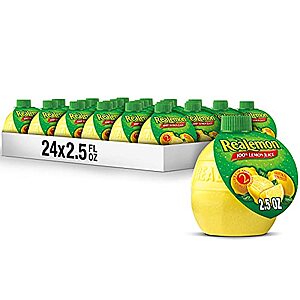 [SnS, AC] $8.22 | 24-Pack 2.5-Oz ReaLemon 100% Lemon Juice at Amazon
