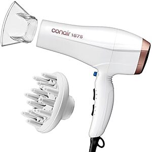 [Prime] $19.83* | 1875W Conair Double Ceramic Ionic Hair Dryer w/ Diffuser & Concentrator at Amazon