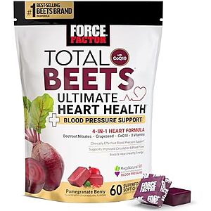 [SnS, AC] $10.34 | 60-Count Force Factor Total Beets Ultimate Heart Health for Blood Pressure Support at Amazon