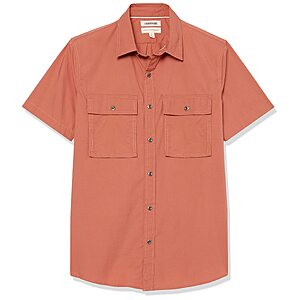 Amazon Essentials Men's Standard-Fit Short-Sleeve Two-Pocket Utility Shirt  $4.20  *Large Tall Only*