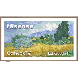 Hisense 65“ Hi-QLED S7 CanvasTV Series 4K 144Hz UHD Google Smart Art TV (65S7SG, 2026) $899.99
