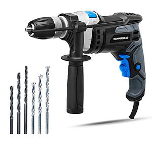 Hammerhead 7.5-Amp 1/2 Inch Variable Speed Hammer Drill with 6pcs Bit - HAHD075 $12.43