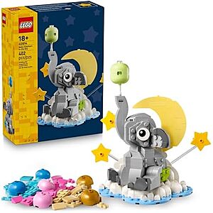 $20.99 | 402-Piece LEGO Baby Elephant in the Sky (40814, 2025) at Amazon