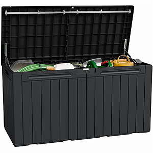 Homall 98 Gallon Deck Box with Lockable Lid(Black) $59.84 + Free S&H at Walmart