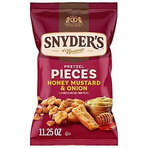 11.25-Oz Snyder's of Hanover Honey Mustard & Onion Pretzel Pieces $2.71 w/ S&S + Free Shipping w/ Prime or on $35+