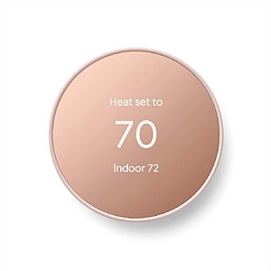 Google Nest Thermostat - Smart Thermostat for Home - Programmable Wifi Thermostat - Sand $85.49