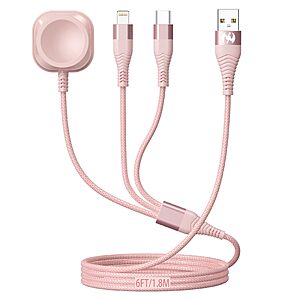 Apple Watch Charger 6FT Multi Charging Cable Travel Essential Nylon Braided $4.99