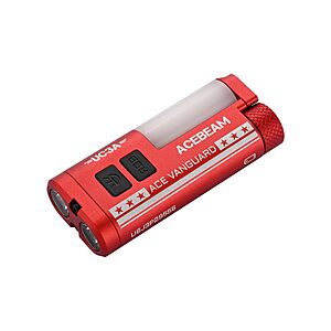 Acebeam UC3A Rechargeable EDC Flashlight (Racing Version); Dual LED + COB + RGB; 900 Lumens $19.99