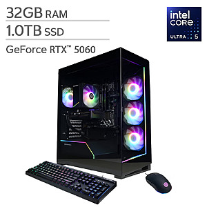 COSTCO Members: CyberPowerPC Gamer Xtreme Gaming Desktop - Intel Core Ultra 5 225F - GeForce RTX 5060 - 32GB RAM - 1TB SSD - Windows 11 $1099.99