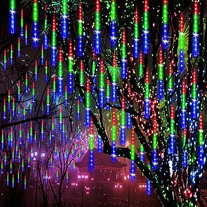Amazon – ZPQBEYE 24-Tube 576-LED Meteor Shower Christmas Lights - $16.99 w/ Code