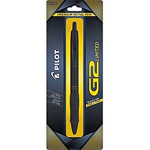 [NEW] $8.95 | PILOT G2 Limited Matte Black Gel Pen, Fine Point 0.7mm, Black Ink at Amazon
