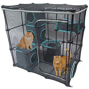 Kitty City Outdoor Cat Enclosure Catio with Mesh Walls, Zip Door, Fits Multiple Cats + Free S/H $35.03