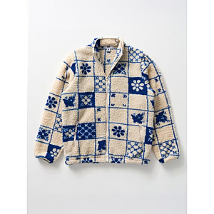 Hija De Tu Madre Men or Women's Unisex 100% Sherpa Fleece Graphic Zip-Up Jacket (Azulejo Chalk, Sizes XS-3XL) from $5.73 + Free S&H w/ Walmart+ or on $35+