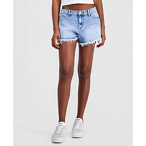 Madden Girl Juniors' Elasticized-Waist Cutoff Shorts (Light Wash, Sizes: XS-L)  $5.96 & More+ Free Pickup at Macys or Free Shipping on $39+