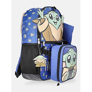 6-Piece 17" Lucas Star Wars Mandalorian Backpack Set (Lunch Box, Corded Headphones, Water Bottle, Pencil Pouch and Keychain) $10.68 + Free S&H w/ Walmart+ or on $35+