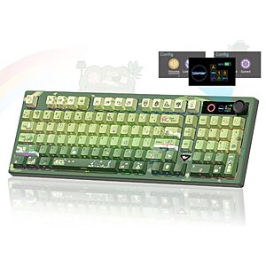 Womier Mechanical Keyboard Wireless with Screen, Frog Thocky Keyboard-L98 $63.99