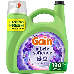 [SnS, AC] $32.16* | 4 × 140oz. Gain Liquid Laundry Fabric Softener (Moonlight Breeze Scent) ($8.04 each) at Amazon