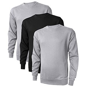Little Beauty 3 Pack Crewneck Sweatshirts Long Sleeve Pullover Sweatshirts for Men Lightweight Casual Top S-3XL XL $17.49