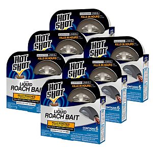 Hot Shot Ultra Liquid Roach Bait 6 Count, Kills In Hours, 6 Pack $32.98